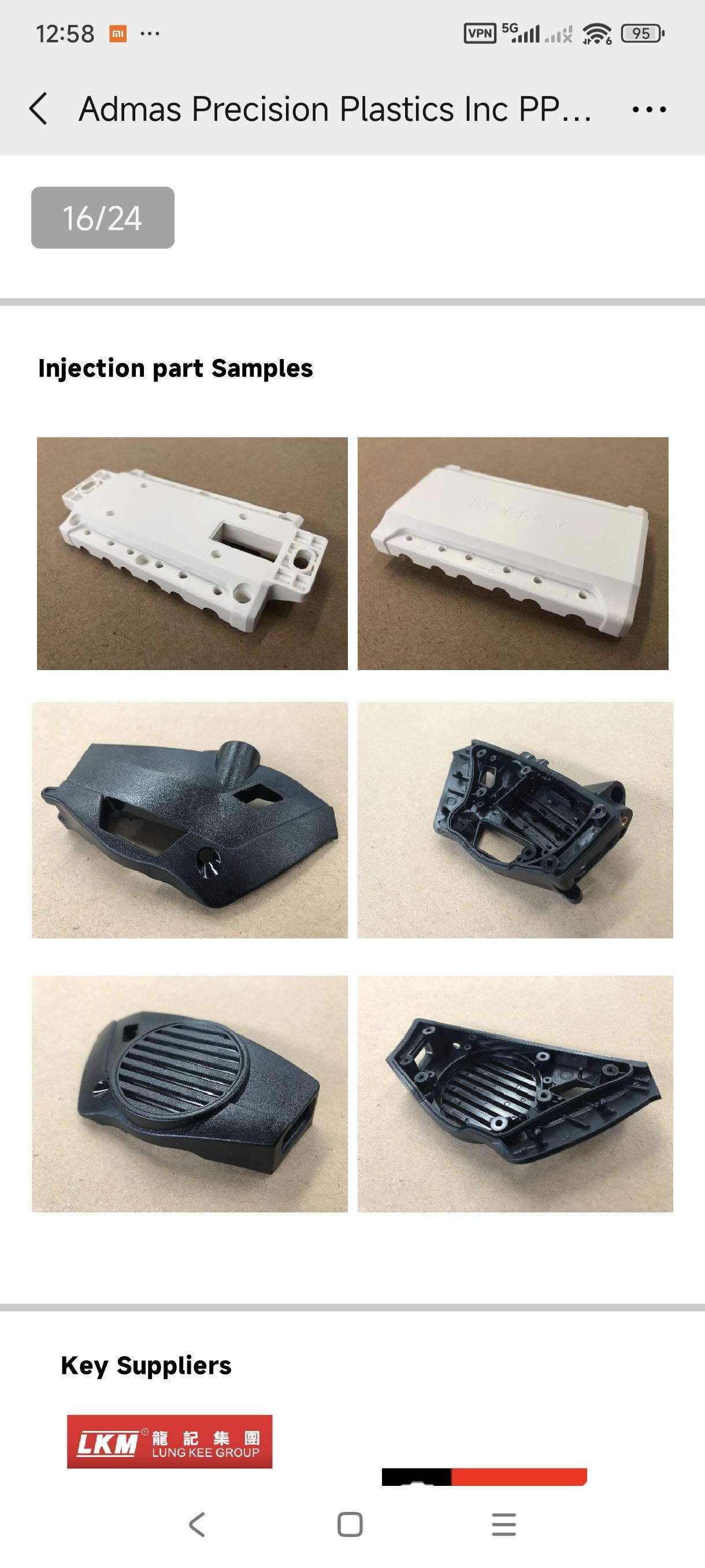 injection parts for medical